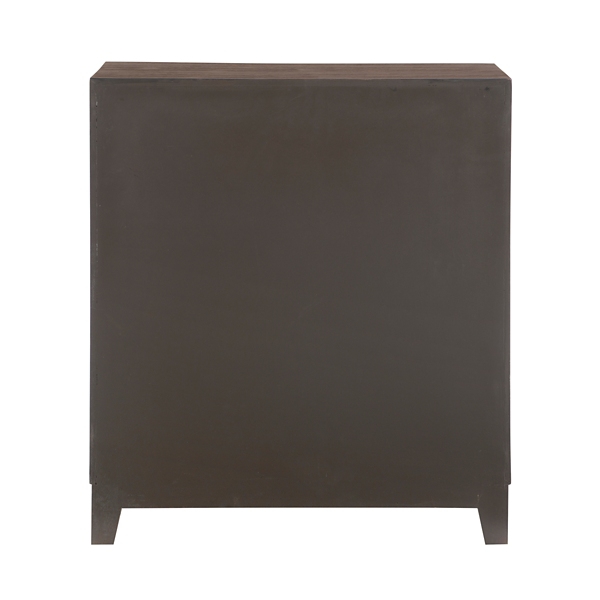 Dark Chestnut Medallion Carved Cabinet