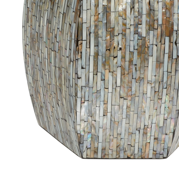 Mussel Shell Hexagonal Accent Table