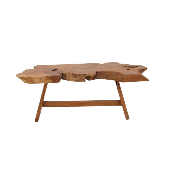 Reclaimed Live Edge Teak Wood Coffee Table | Kirklands Home