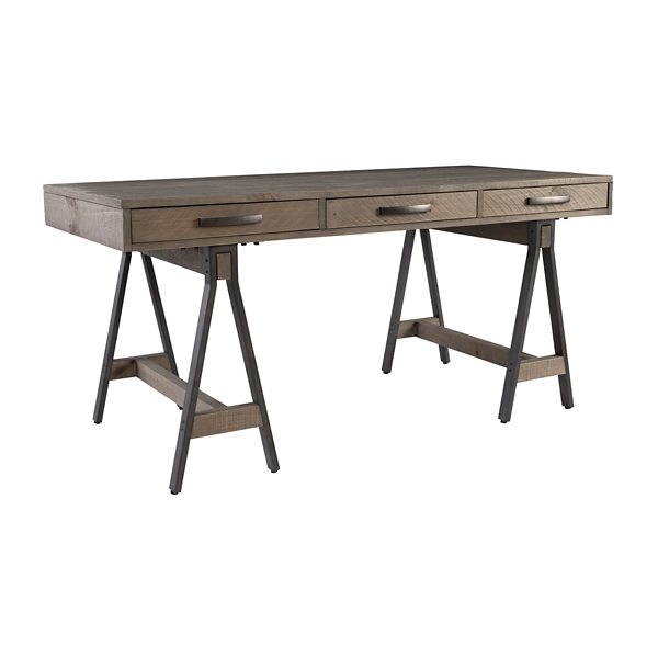 Ana Taupe Distressed Wooden Desk Kirklands