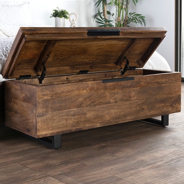 Honey Brown Storage Trunk