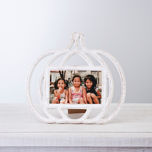White Pumpkin Picture Frame