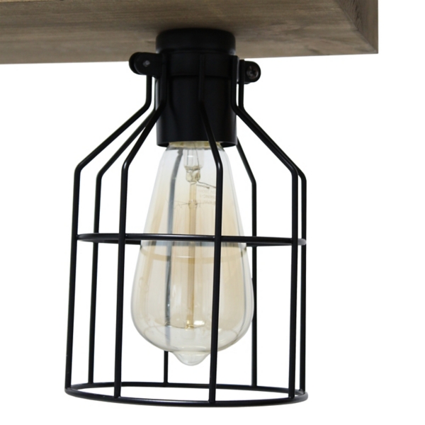 Restored Wood 4-Light Pendant Light
