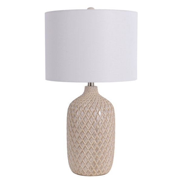 Natural Diamond Cut Ceramic Table Lamp 