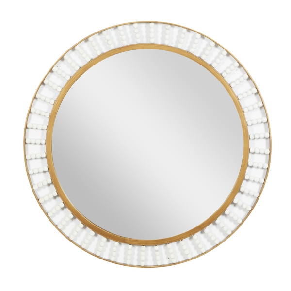 Contemporary Gold Frame with Beads Mirror Kirklands Home