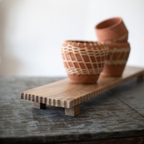 Crimped Edge Oversized Wood Serving Board Kirklands Home