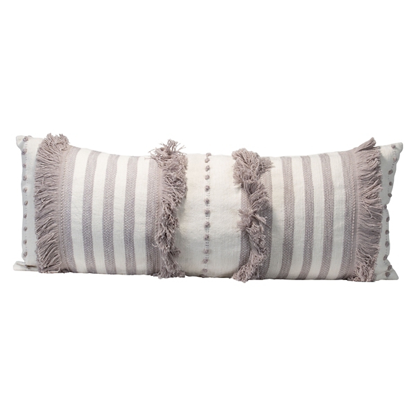 Gray and clearance white lumbar pillow