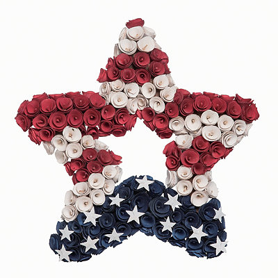 Patriotic Stars Curl Wreath