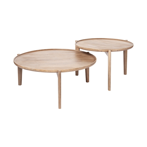 Brown Edge Nesting Coffee Tables, Set of 2 | Kirklands Home