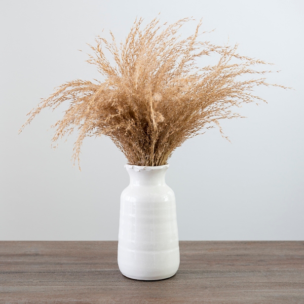 Pampas Grass Bouquet in White Ceramic Vase Kirklands Home