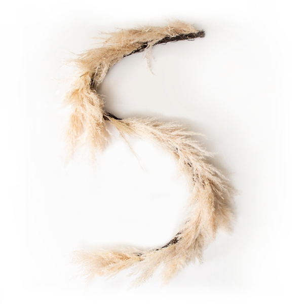 Natural Tan Pampas Grass Garland, 72 in. Kirklands Home