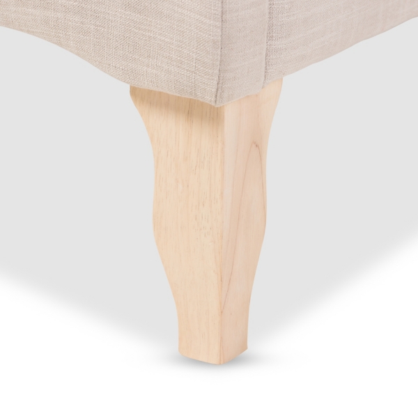 Beige Classic French Queen Platform Bed