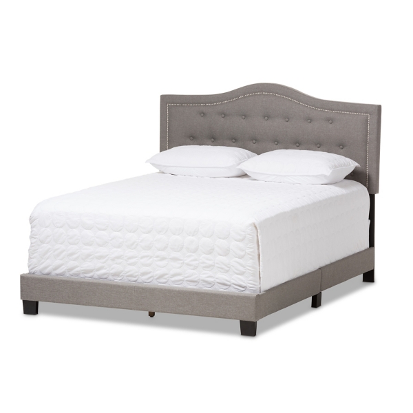 Mary Light Gray Button Tufted Full Bed Frame Kirklands Home