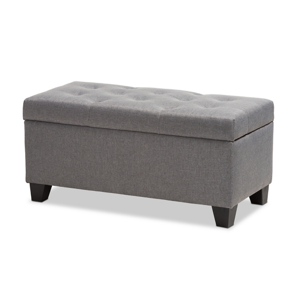 Gray Upholstered Storage Ottoman Kirklands Home