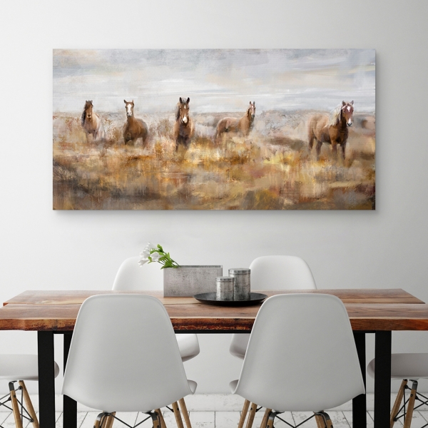 Morning Herd Canvas Art Print