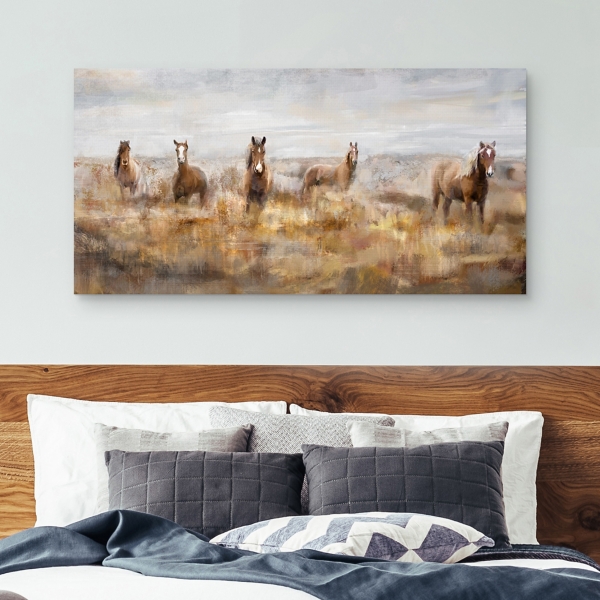 Morning Herd Canvas Art Print