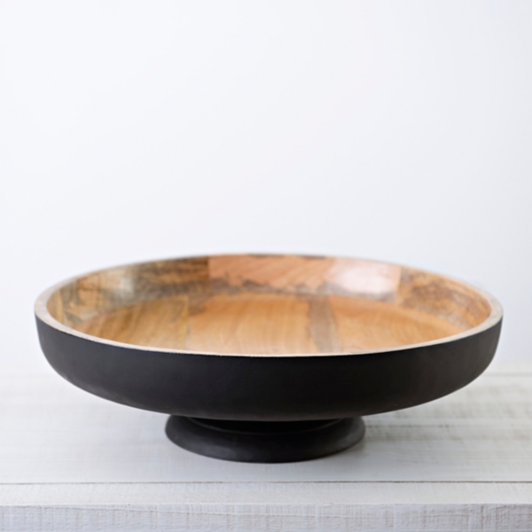 Matte Black Footed Decorative Bowl Kirklands Home