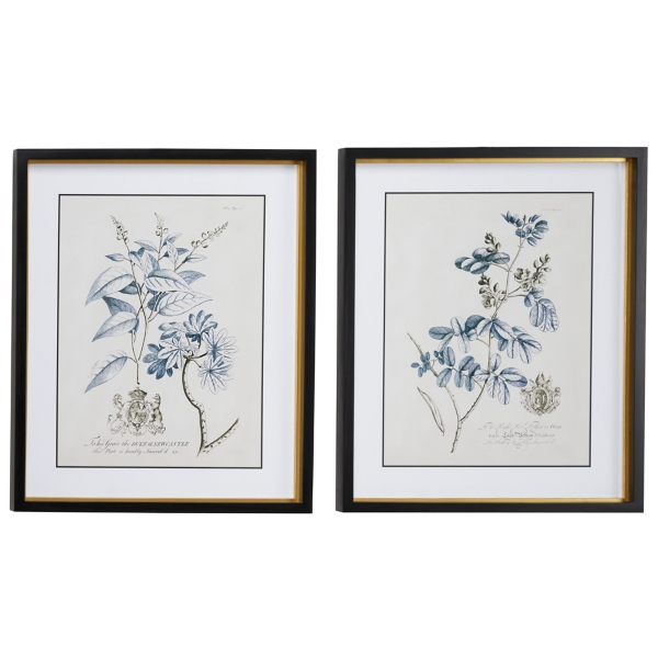 Dusty Blue Floral Framed Art Prints, Set of 2 Kirklands Home