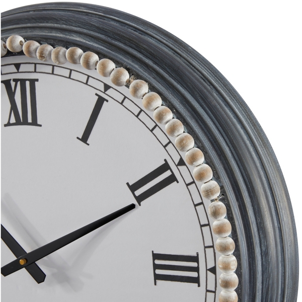 Blue Beaded Roman Numeral Clock