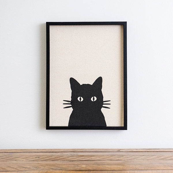 Black Cat Halloween Plaque