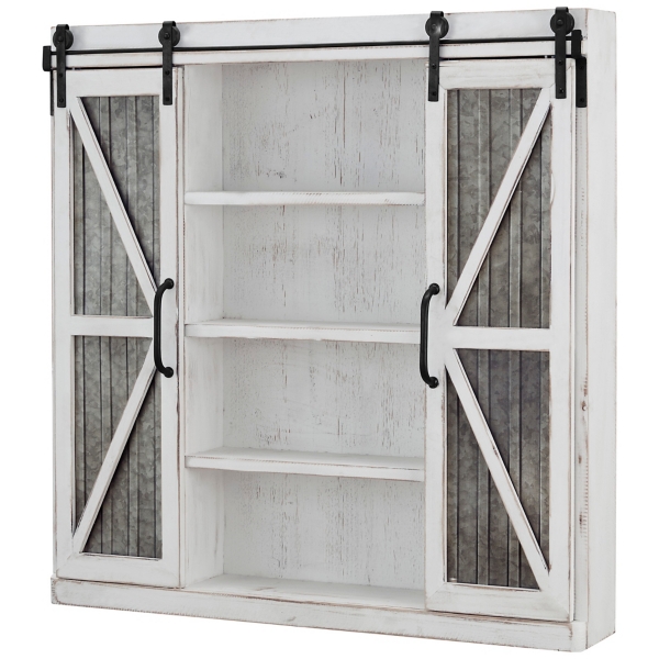 Rustic White Sliding Metal Door Kirklands Home
