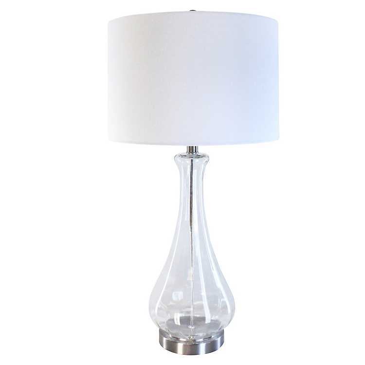Clear Glass Seeded Table Lamp Kirklands, Clear Seeded Glass Table Lamp