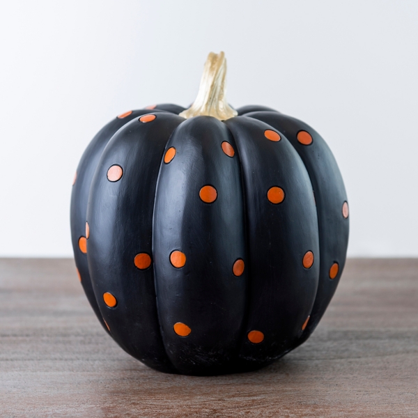 Orange Polka Dot Halloween Pumpkin