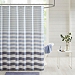 Blue Stripe Woven Yarn Dyed Shower Curtain