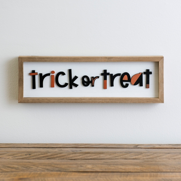 Trick or Treat Word Block