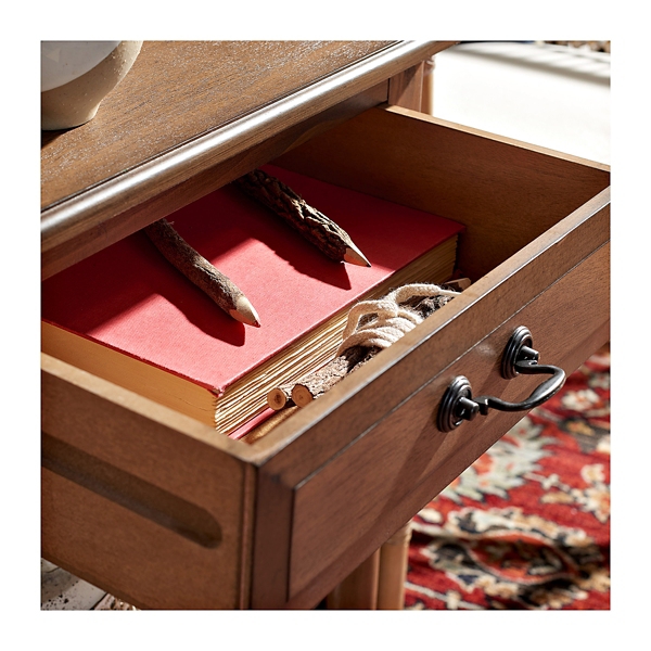 Emory Natural Single Drawer Accent Table
