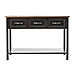 Ainsly Distressed Black Oak Top Console Table