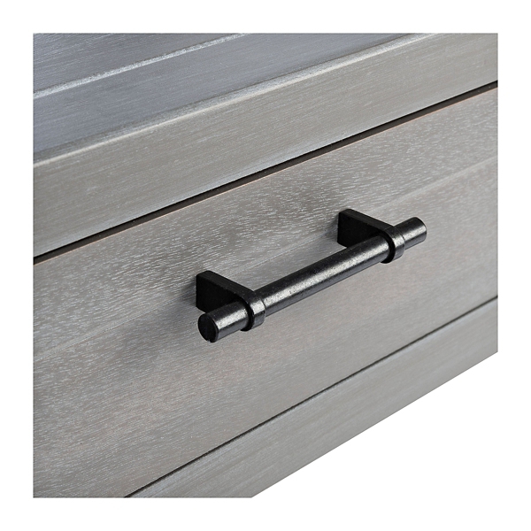 Dove Gray Turned Leg Rustic Console Table