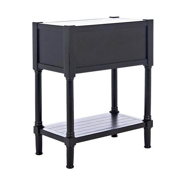 Wilbert 3-Drawer Black Console Table