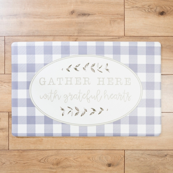Gather Here with Grateful Hearts Kitchen Mat Kirklands Home