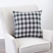 Black and Ivory Fall Plaid Pillow