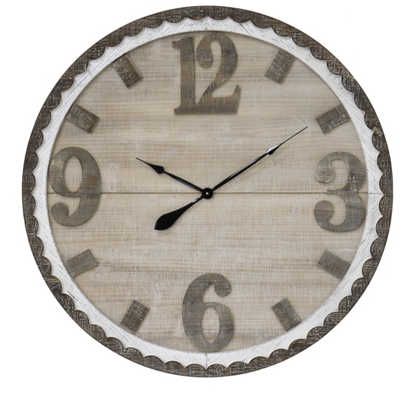 Scalloped Edge Farmhouse Wall Clock Kirklands Home