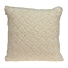 Beige Raised Knitted Pillow
