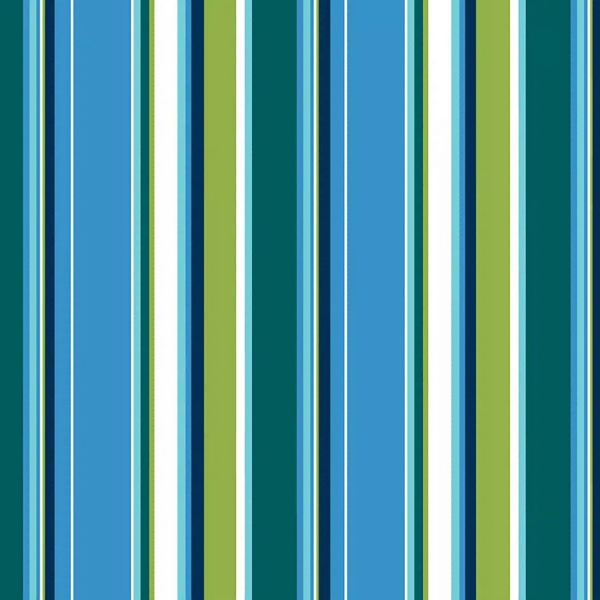 Blue Green Capri Stripes Outdoor Chair Cushion