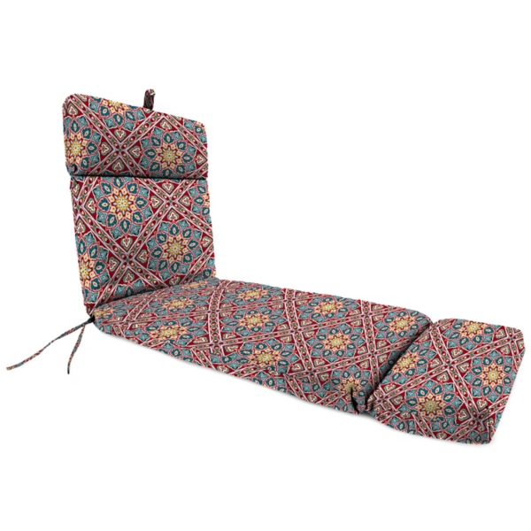 Solano Flowers Folding Outdoor Chaise Cushion