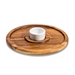 Acacia Wood Serving Tray with Ceramic Bowl, 12 in.