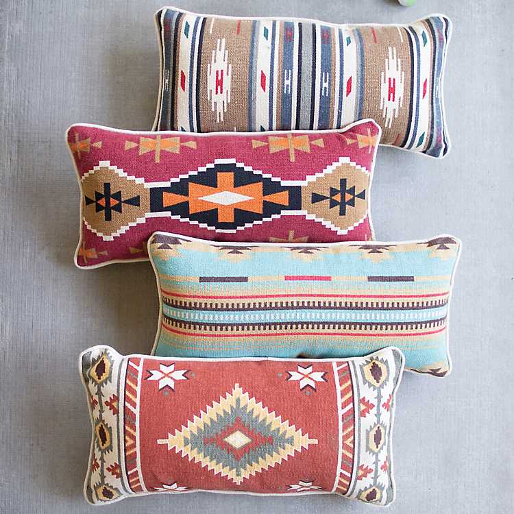 Southwest Saddle Print Lumbar Pillows