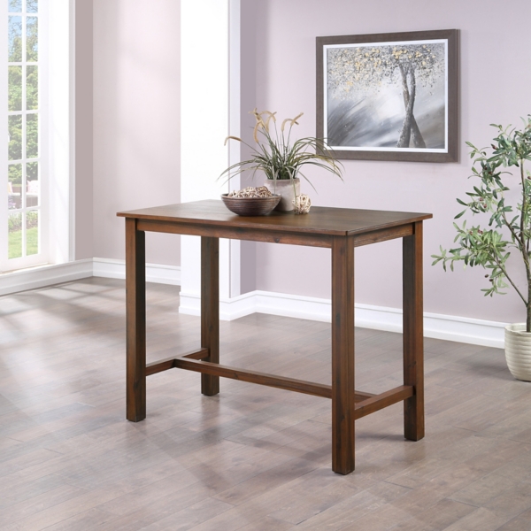 Wire Brushed Chestnut Pub Style Dining Table | Kirklands Home