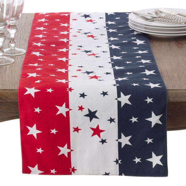 Stars And Stripes Cotton Table Runner 