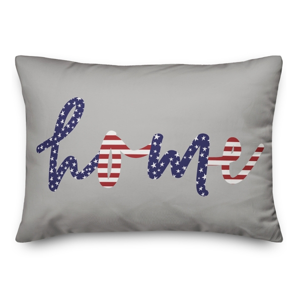 Patriotic Home Script Lumbar Pillow Kirklands Home