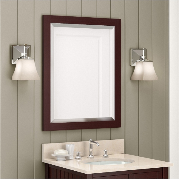 Espresso Beveled Vanity Mirror