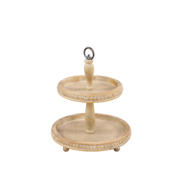 Birch Wood Tiered Tray | Kirklands Home