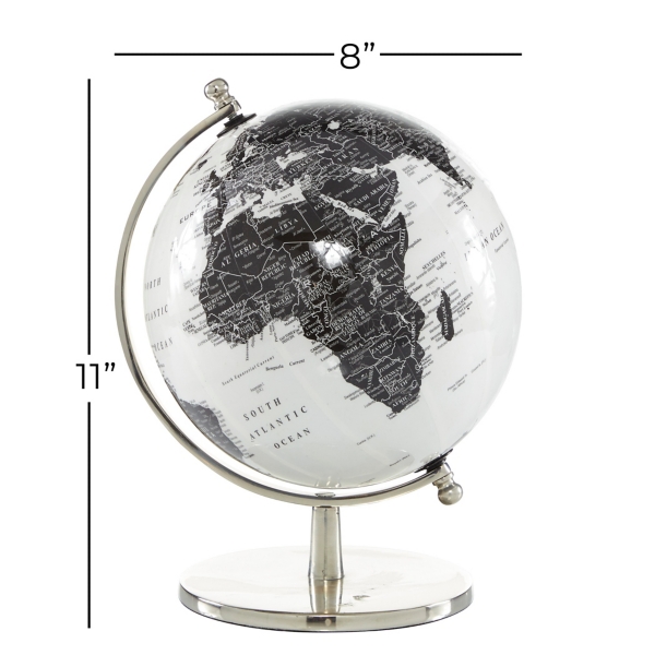Black and White Aluminum Globe