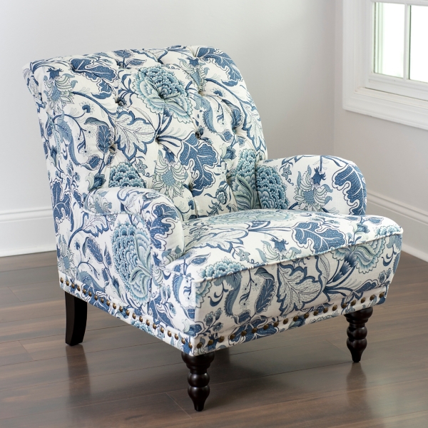 Accent chairs blue online and gray