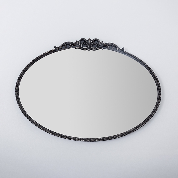 Black Ornate Oval Mirror Kirklands Home