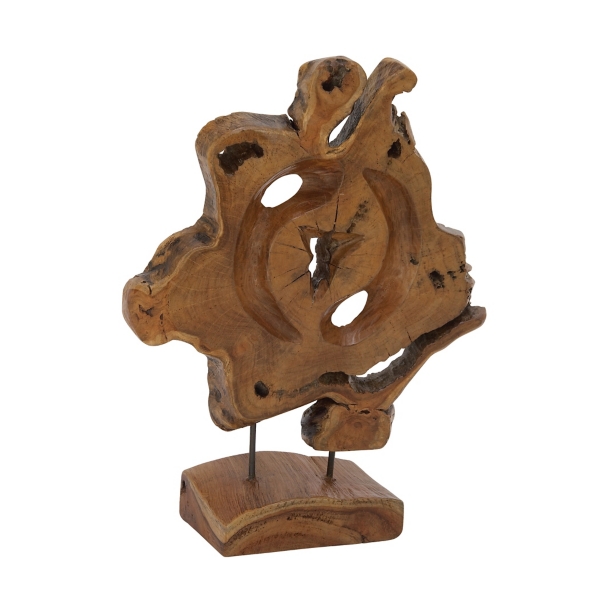 Natural Abstract Teak Wood Statue Kirklands Home